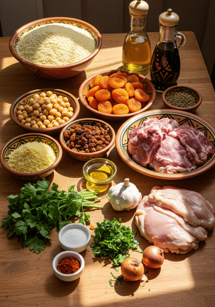 Traditional Moroccan Couscous: Authentic Recipe & Guide 2 Traditional Moroccan Couscous ingredients