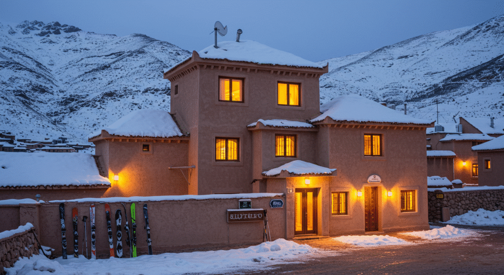 Traditional mountain accommodation near Oukaimeden ski resort